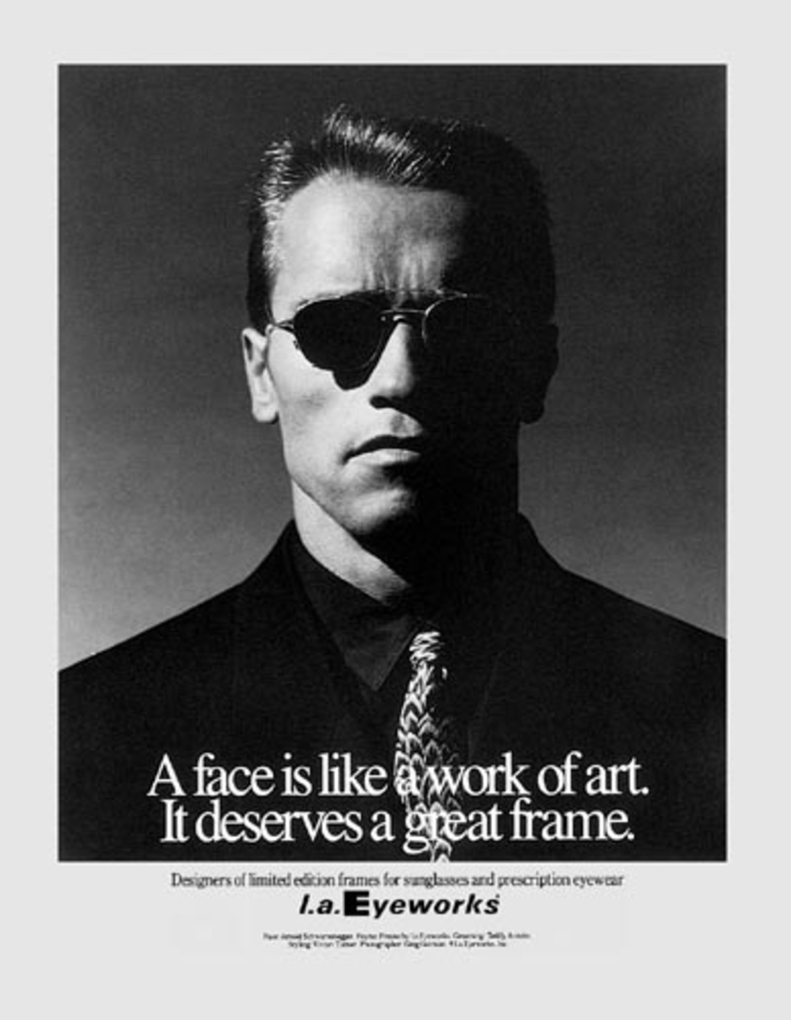 Face: Arnold Schwarzenegger.