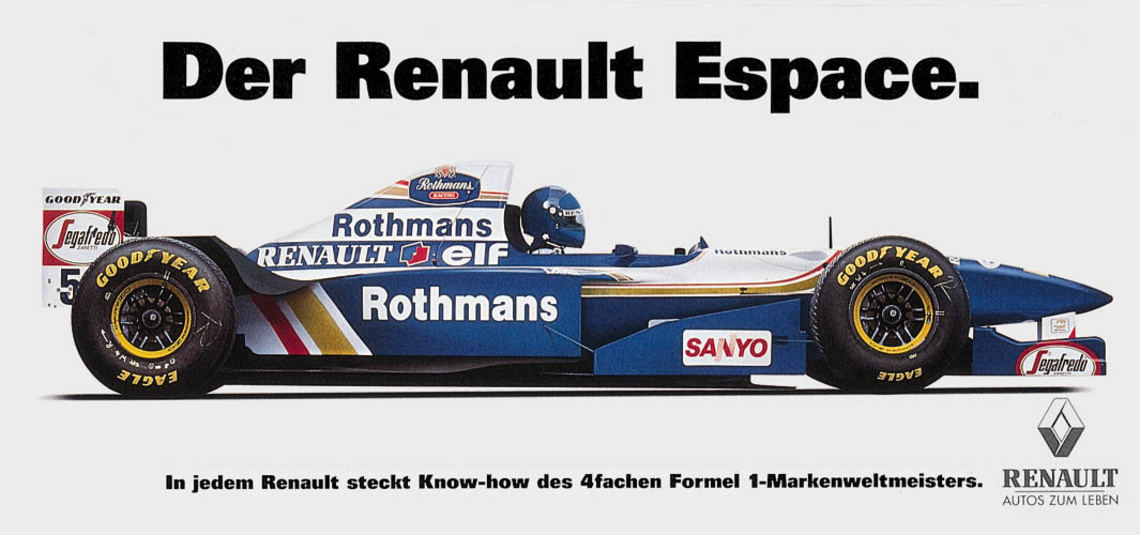 The Renault Espace. (In every Renault you´ll find the knowhow of the four-time Formula One world champion.)