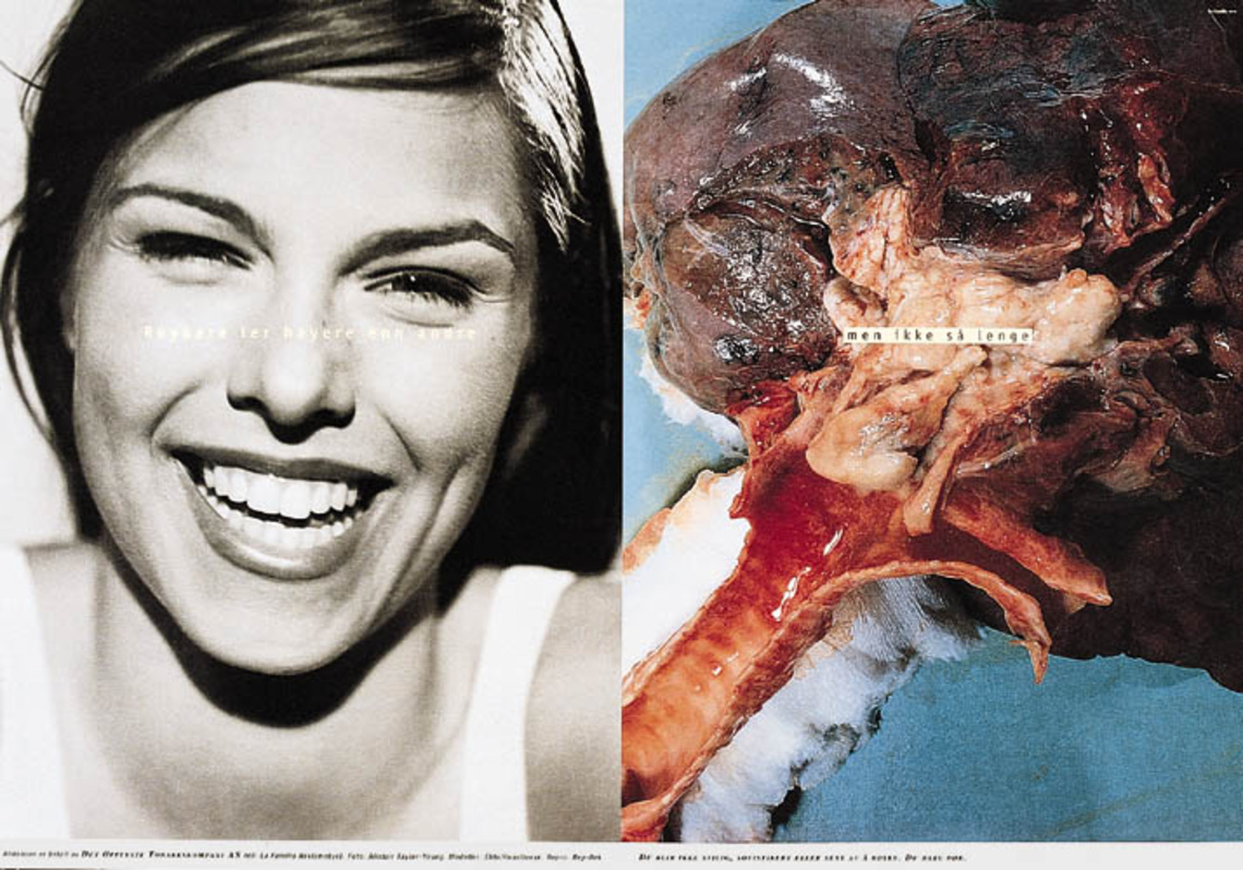 Left: Smokers laugh more than others. Right: But not as long.