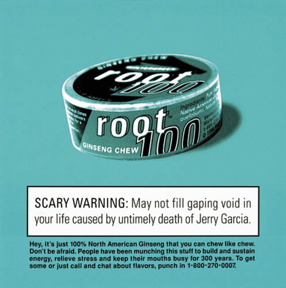 Scary Warning: May not fill gaping void in your life caused by untimely
death of Jerry Garcia.