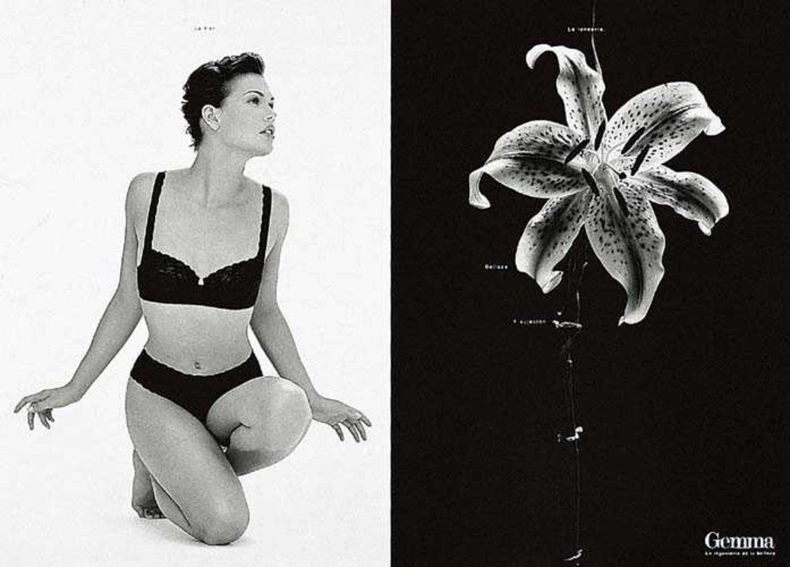 Left: The flower. Right: Beauty. And support.