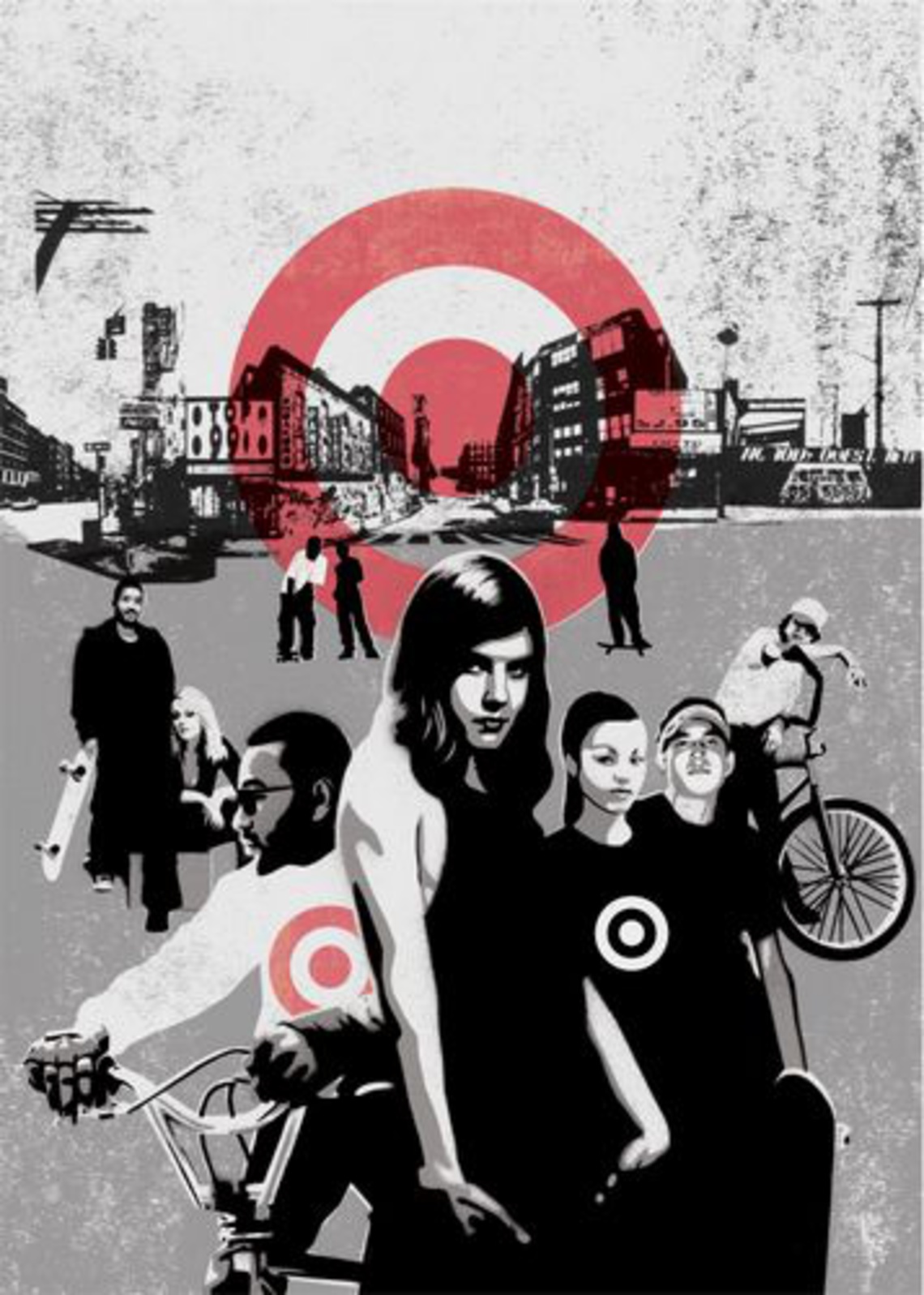 These illustrations for the supermarket chain Target are a
selection of the pages published in a single issue of the US
magazine “The New Yorker,” in which Target was the sole
advertiser.