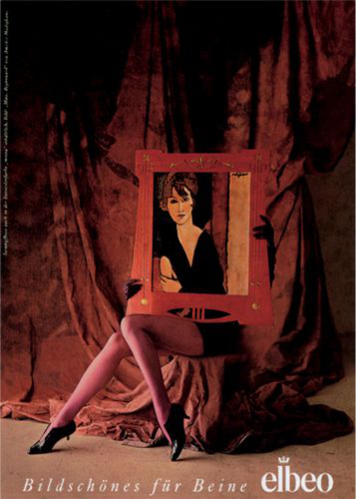 Picture-perfect for your legs. Campaign from 1988 for Elbeo brand stockings.