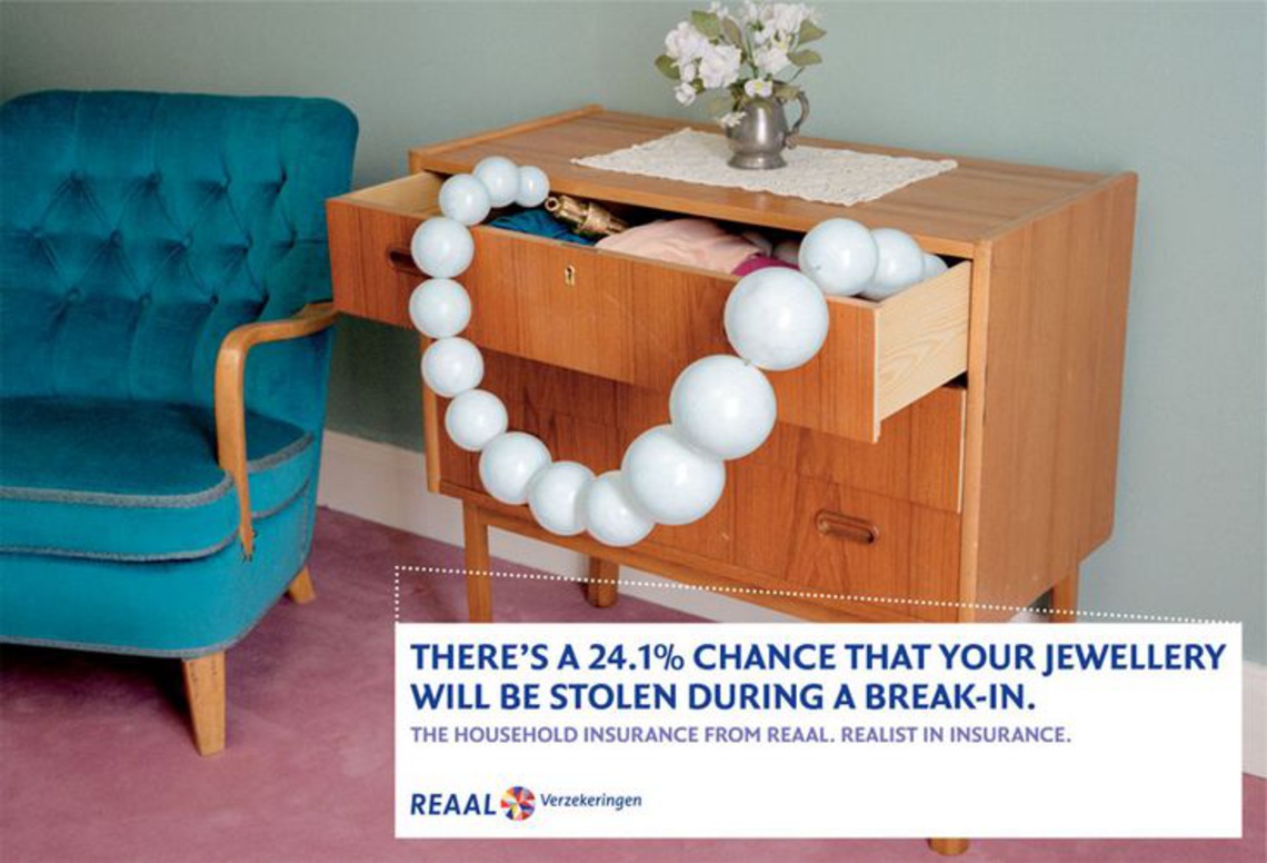 Campaign for different kinds of insurance available from REAAL.