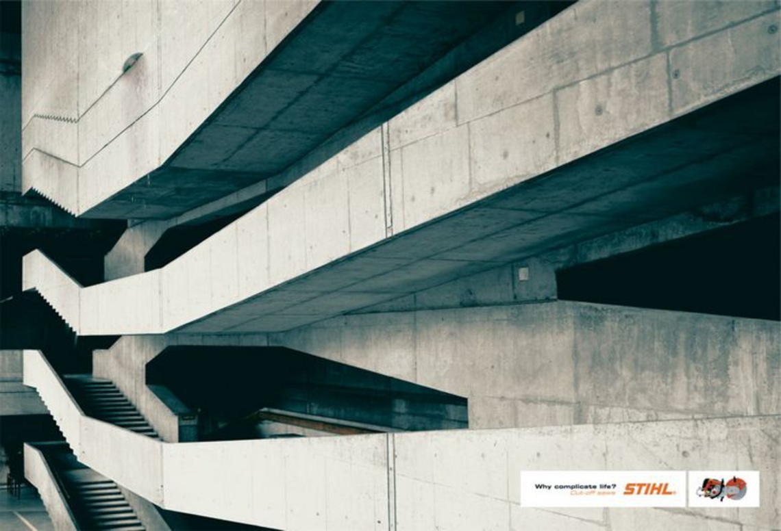 (Why complicate life?) Campaign for Stihl cut-off saws.