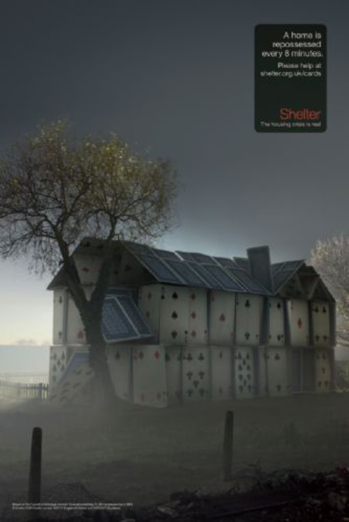 Poster campaign for Shelter, a housing charity.