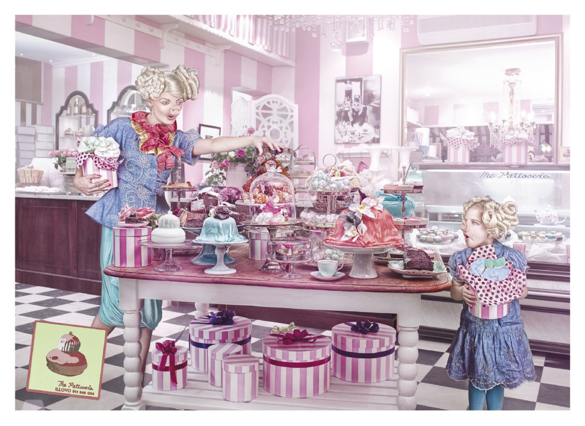 Campaign for The Patisserie, a chain of high-end pastry shops.