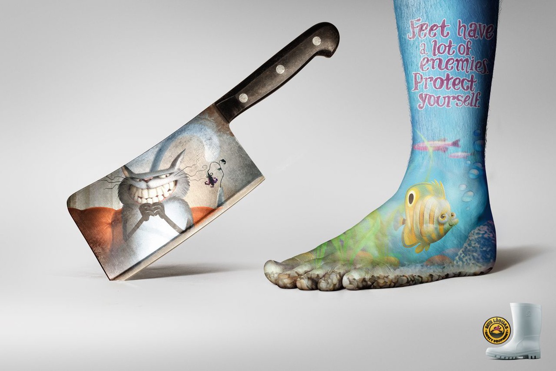 Campaign for Sete Léguas brand gumboots.