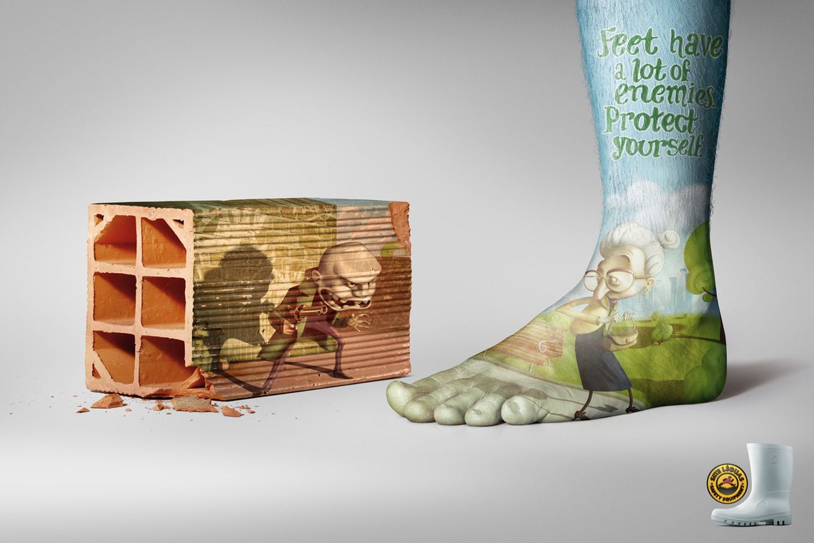 Campaign for Sete Léguas brand gumboots.