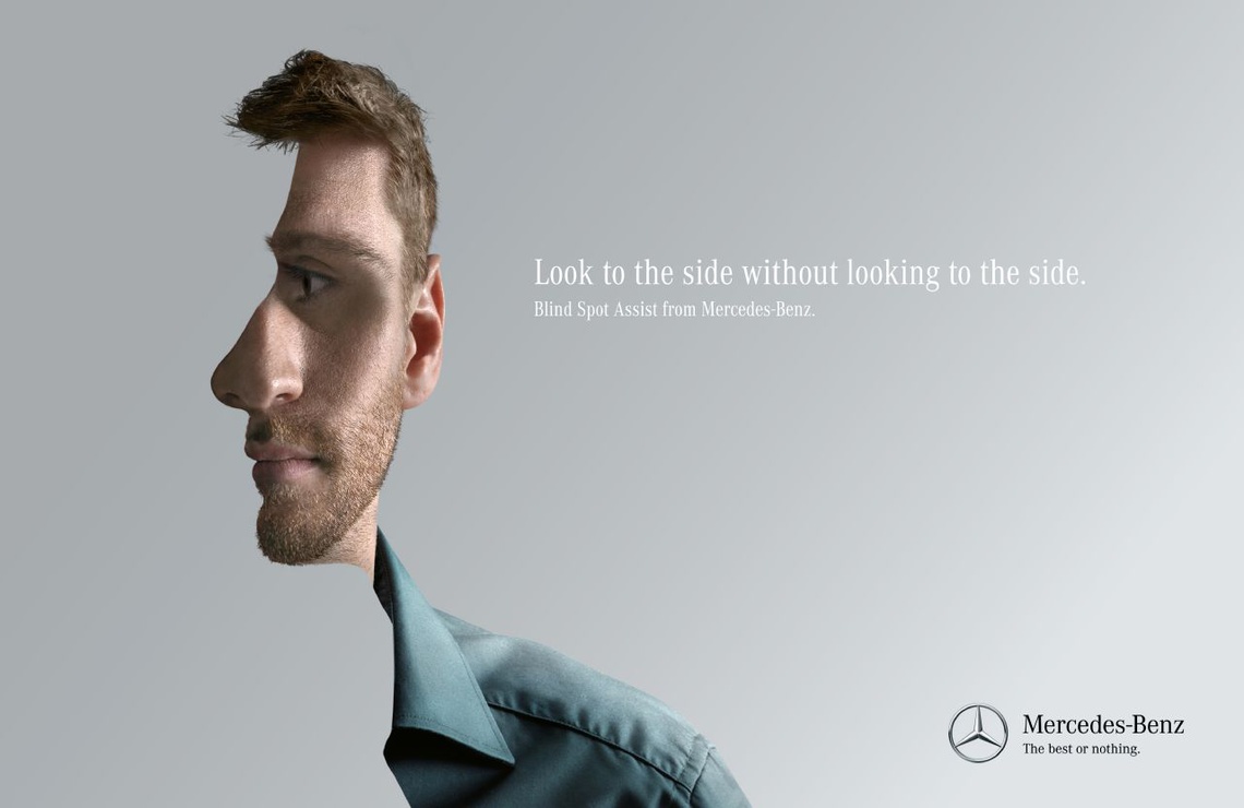 Campaign for the Blind Spot Assist from Mercedes-Benz.