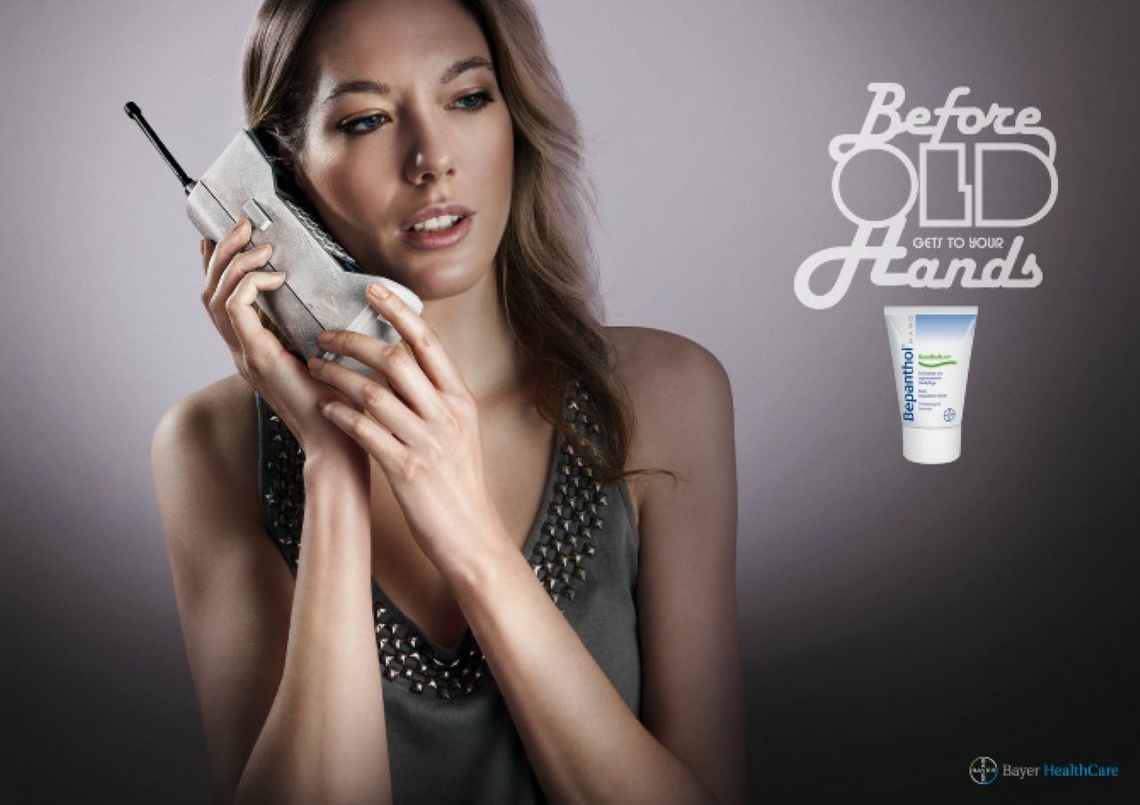 Campaign for Bepanthol brand hand cream.