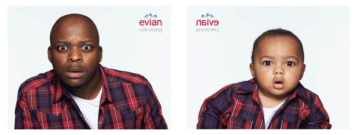 Campaign for mineral water Evian.