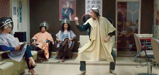 Southern Comfort: "Karate" [01:00]# A strange guy holds a hairdressing salon in thrall with some slick karate moves. Another guy is bold enough to attempt a dance routine. Spots for Southern Comfort.