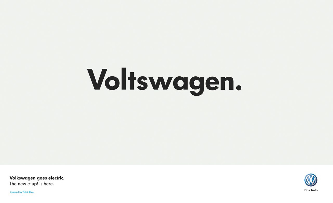 (Volkswagen goes electric. The new e-up! is here.)