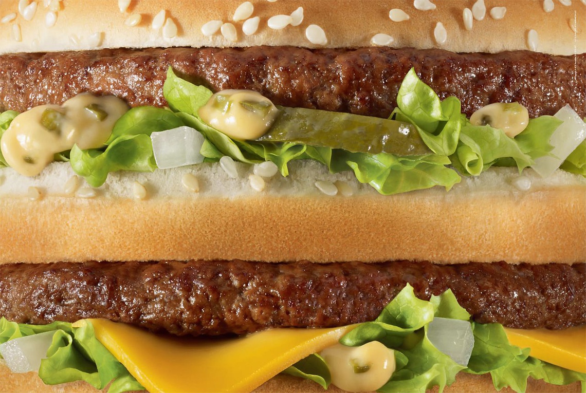 Poster campaign for McDonald’s featuring close-up images with little or no branding.
