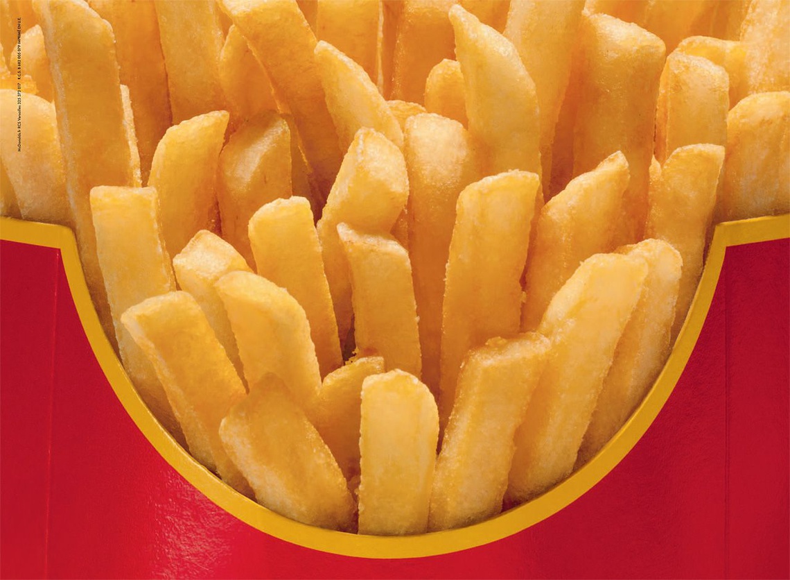 Poster campaign for McDonald’s featuring close-up images with little or no branding.