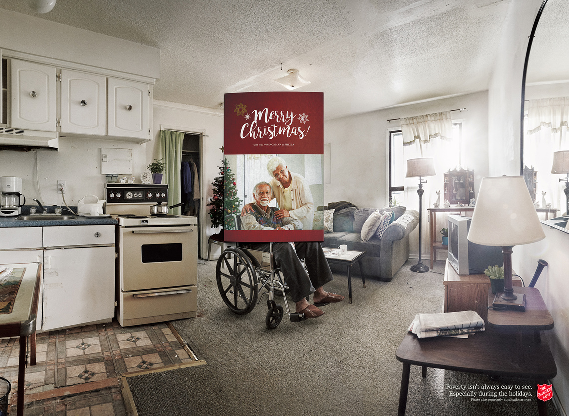 Merry Christmas. With love from Michelle, Jason & Joshua.
Campaign sponsored by the Salvation Army.