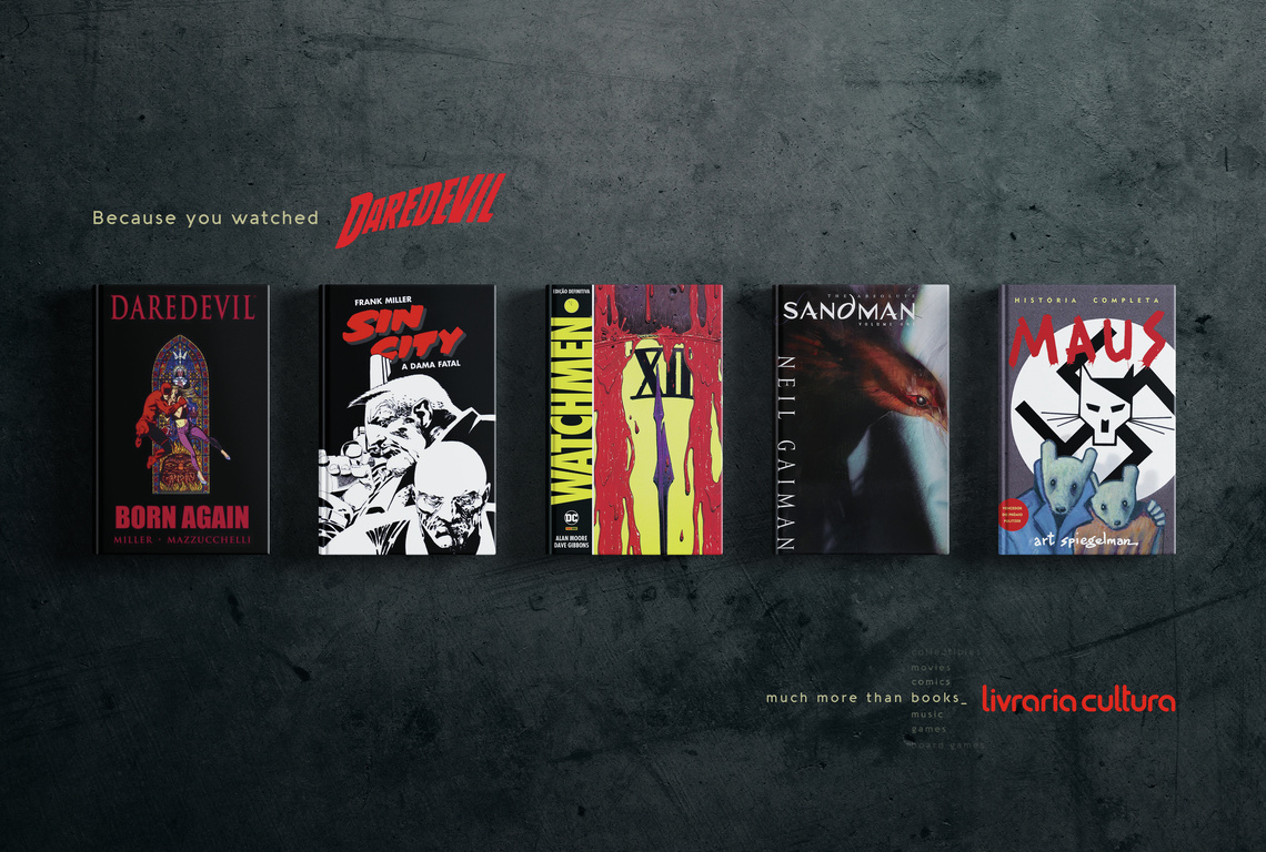 Campaign for bookstore chain Livraria Cultura using Netflix’s recommendation feature as an insight designed to offer a literary alternative for movie and series buffs.