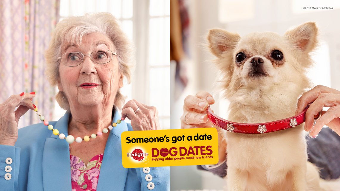 Helping older people meet new friends.
Campaign for an initiative by Pedigree that matches older people with local dogs to help combat loneliness.