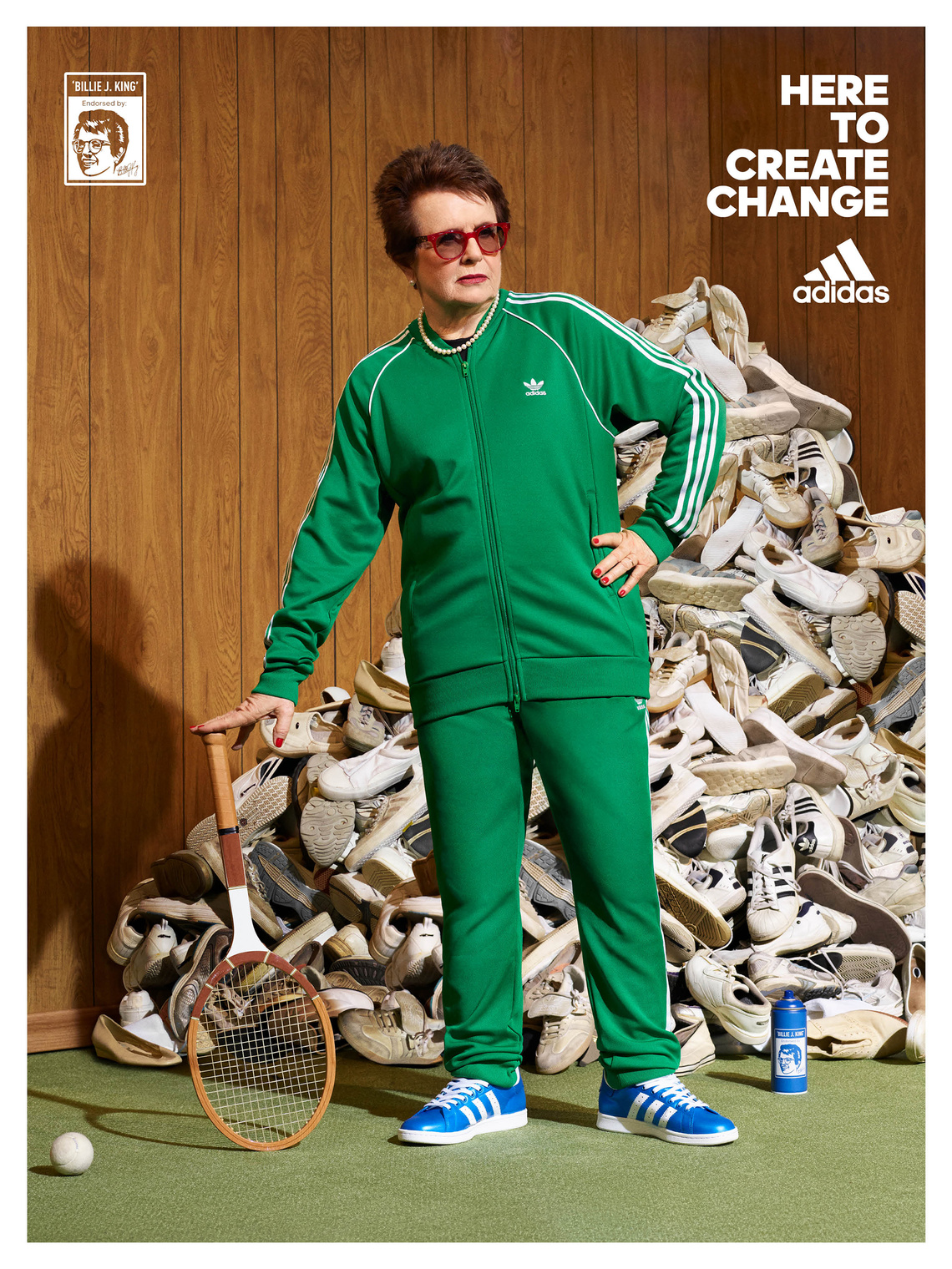 <p>Adidas campaign “Create Change” featuring tennis legend Billie Jean King, to help build a future for female athletes in all pitches, fields and courts of play. #Sports22</p>