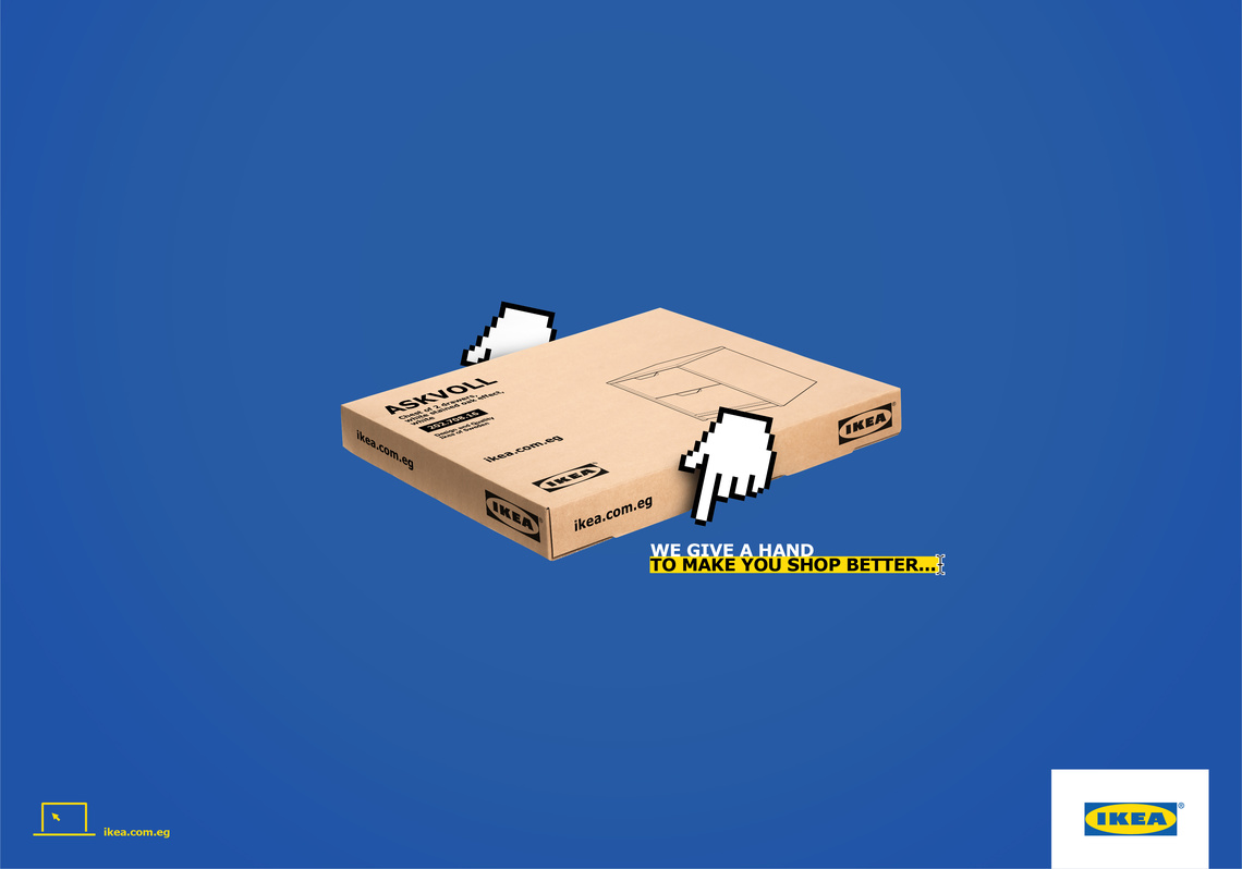 Campaign for Ikea Egypt promoting the store’s new online shopping experience.