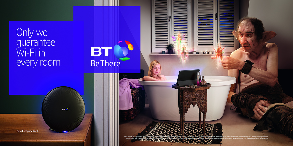 Campaign for UK fixed-line, mobile, and broadband provider BT.