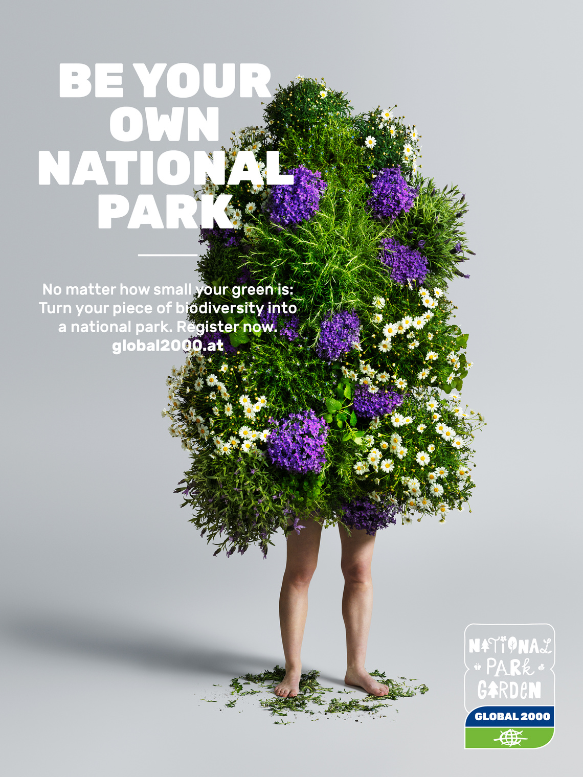 Campaign for Global 2000, an environmental organization, inviting people to register their garden, balcony or flowerpot as a national park.