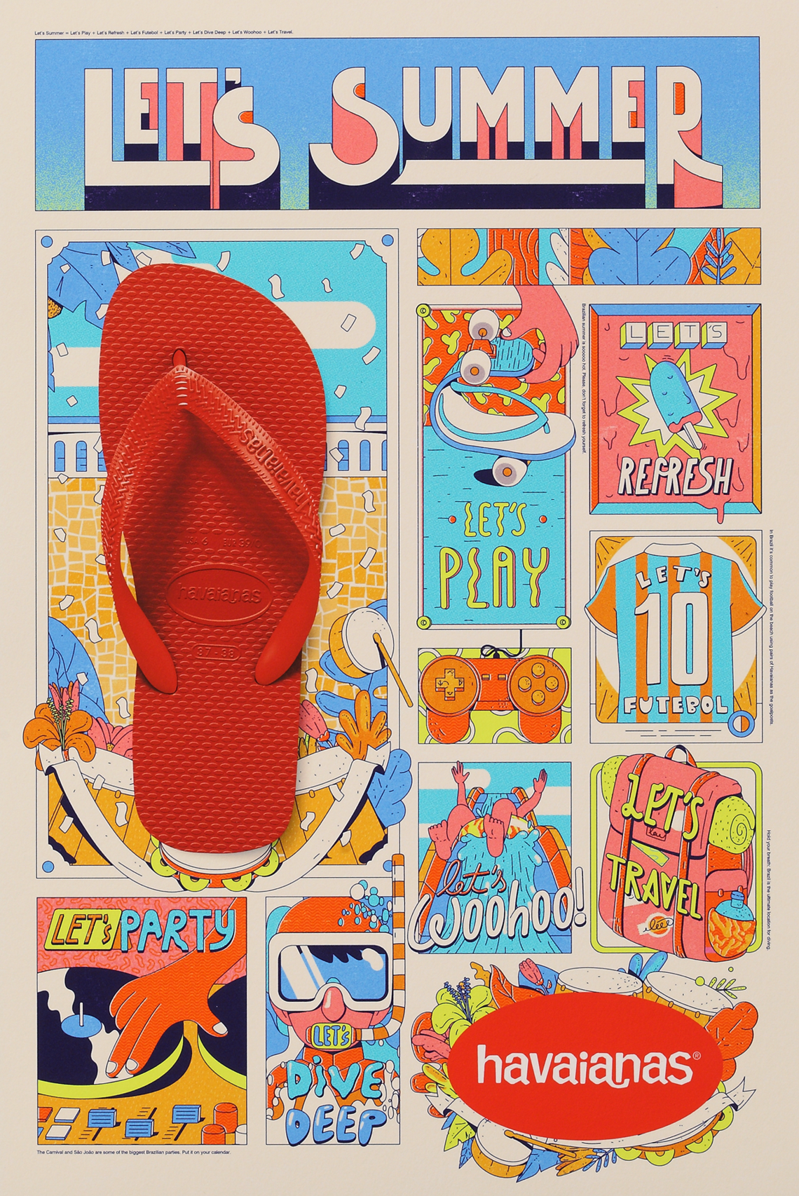 Campaign for Havaianas, the Brazilian flip-flops and sandals brand.