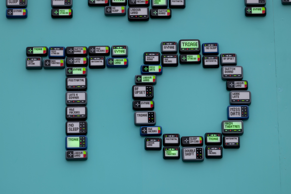 Special build for the new BBC series ‘This is Going to Hurt’ about the chaotic life of a Junior Doctor in the NHS. The billboard is made up of 300 working model pagers featuring hospital messages.