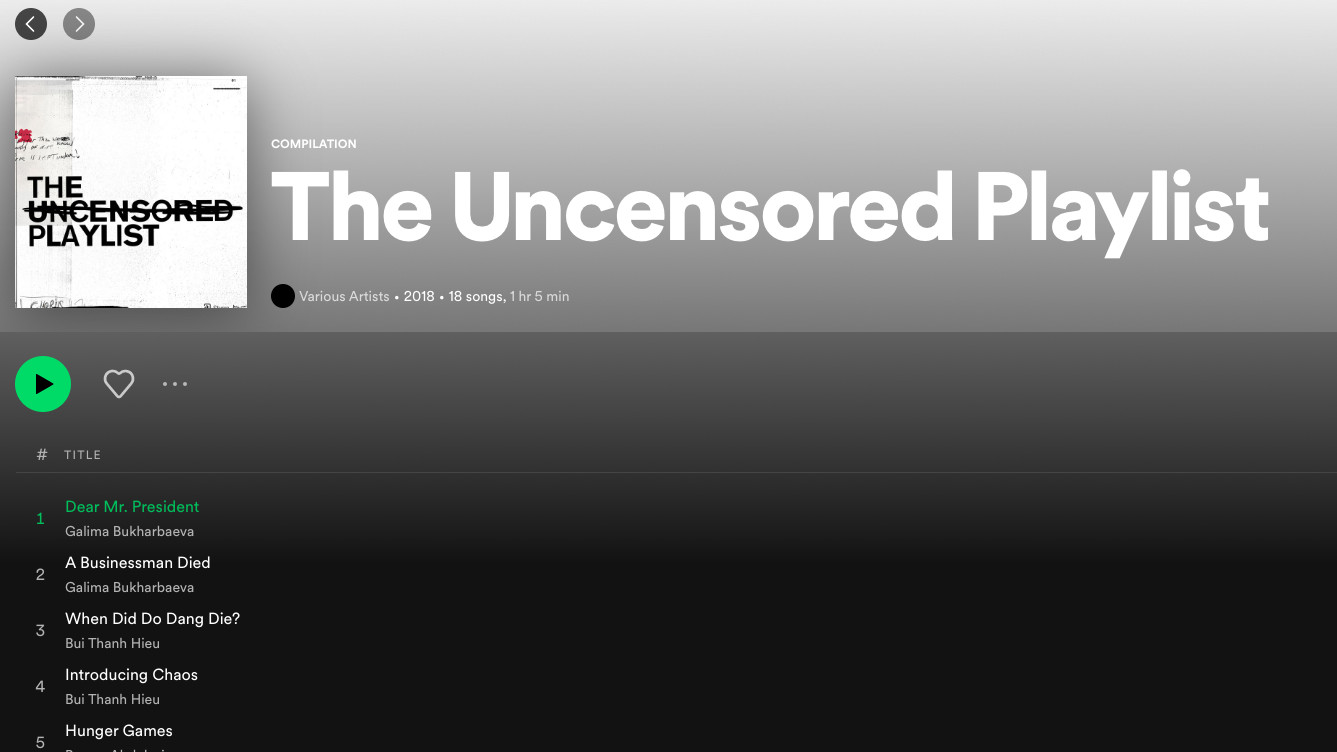 Reporters Without Borders – The Uncensored Playlist (2021)